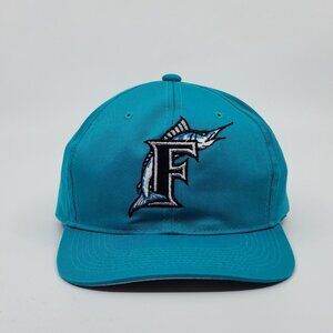 Vintage Florida Marlins MLB Logo Snapback Baseball Hat Cap Adjustable One Size